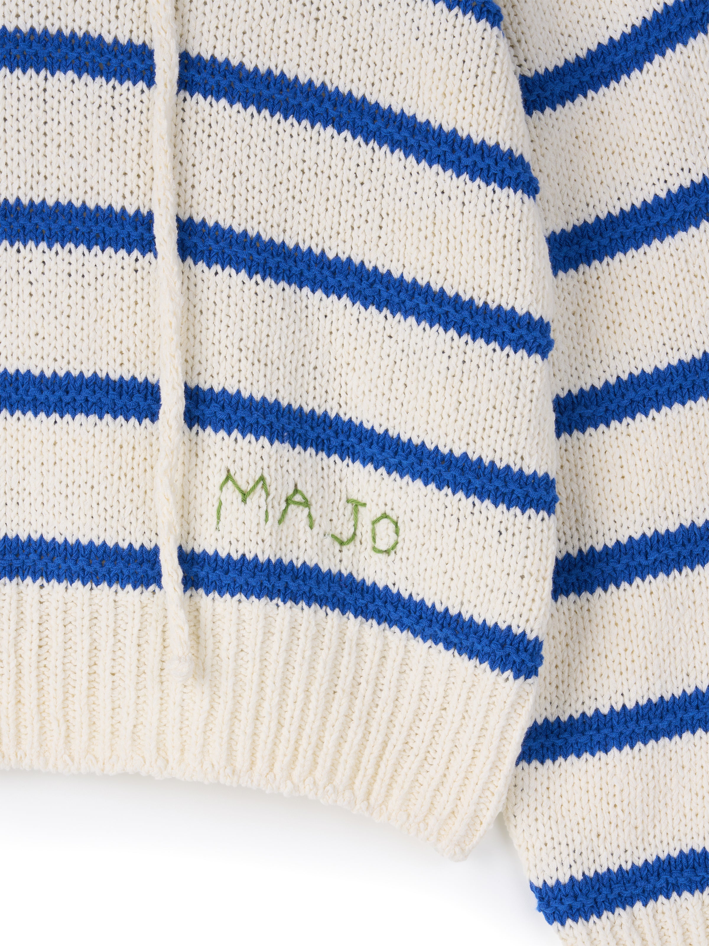 Marine Sailor Stripe Knit [White & Blue]