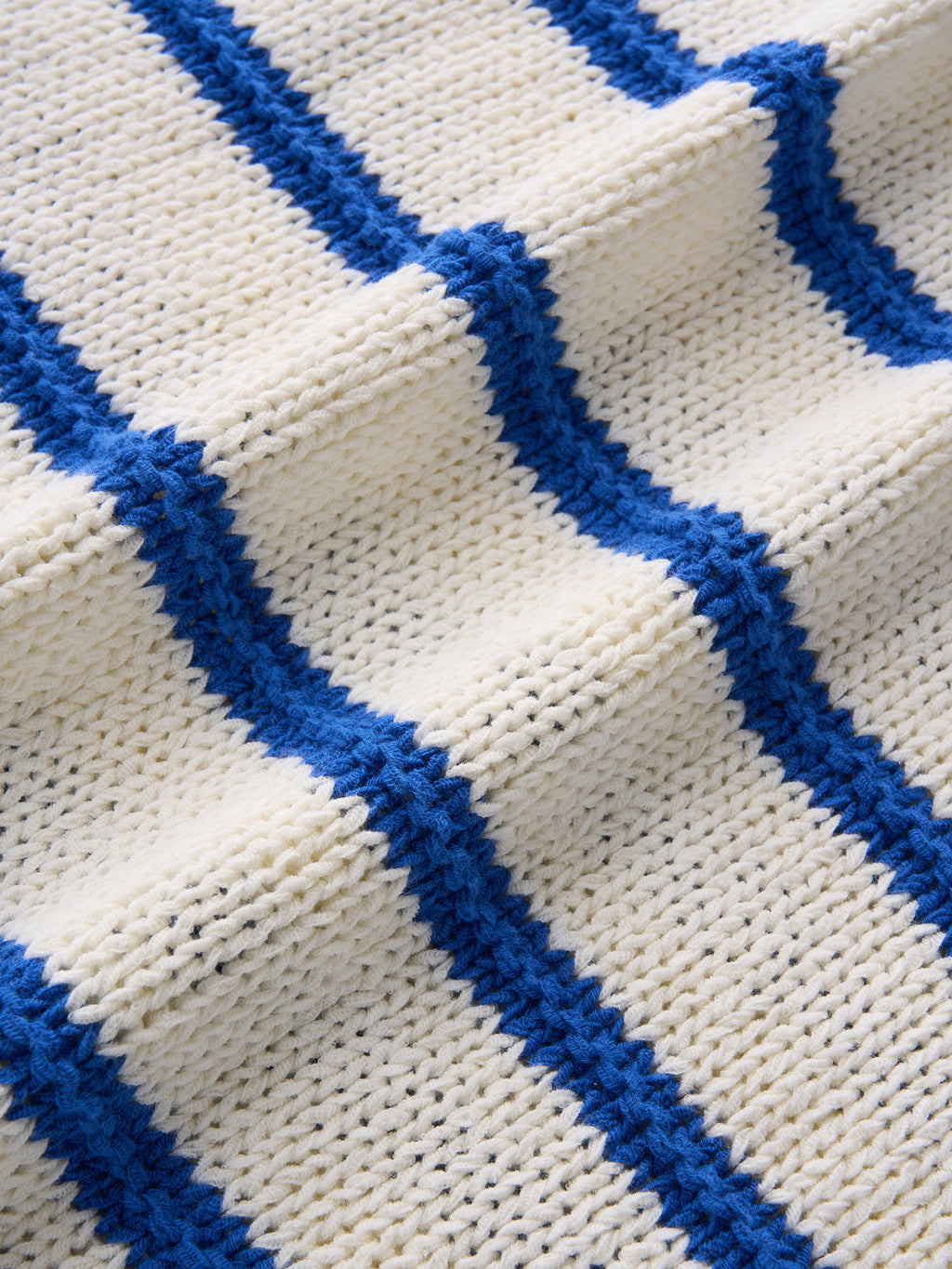 Marine Sailor Stripe Knit [White & Blue]
