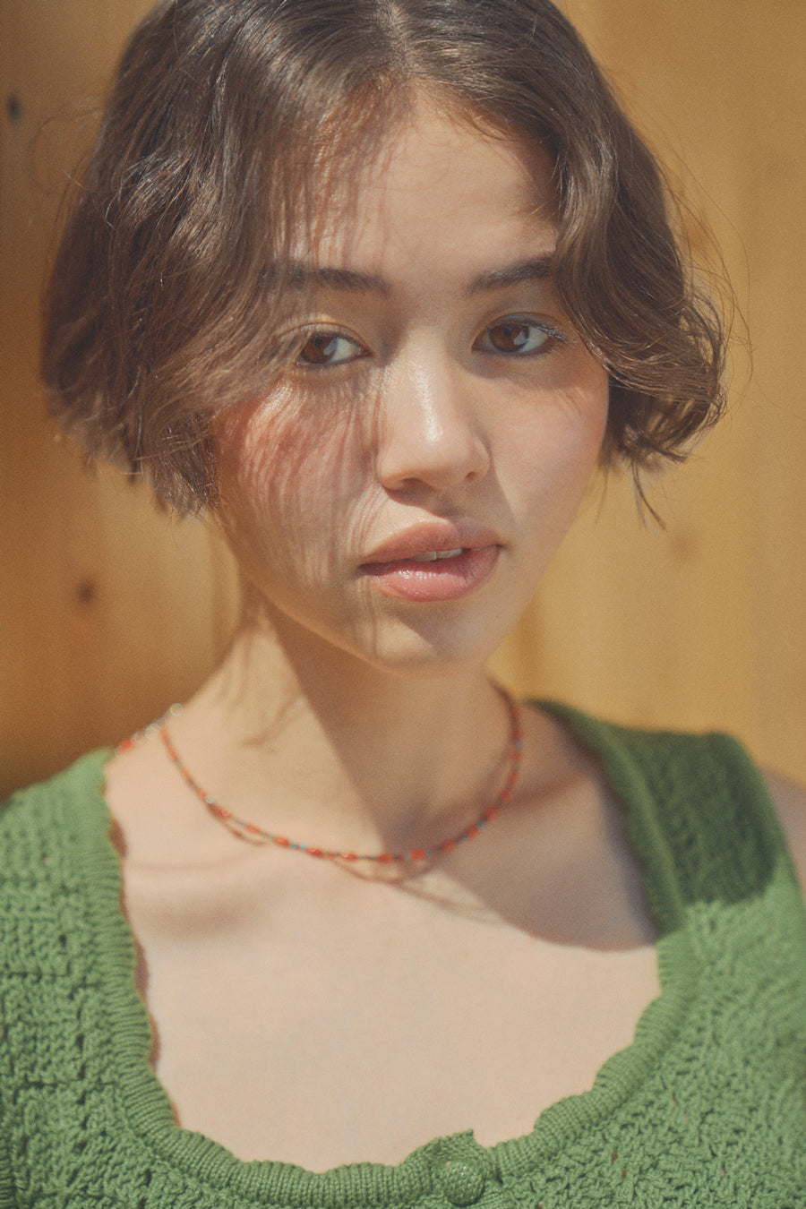 Lacy Crochet Sleeveless [Olive]