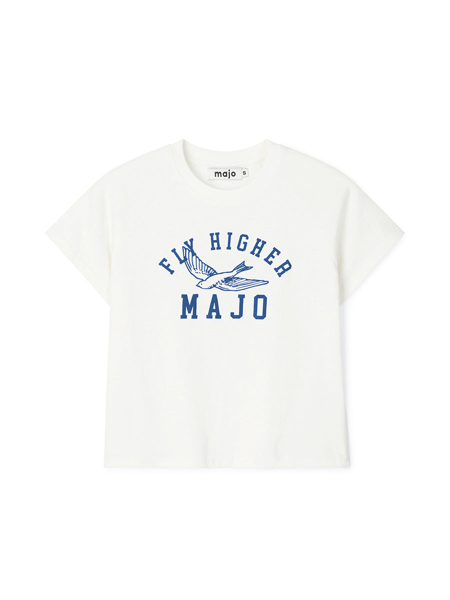 Fly Higher Bird Raglan T-shirt [Ivory]