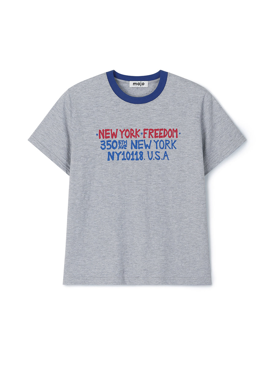 New York Freedom Slub T-shirt [Gray]