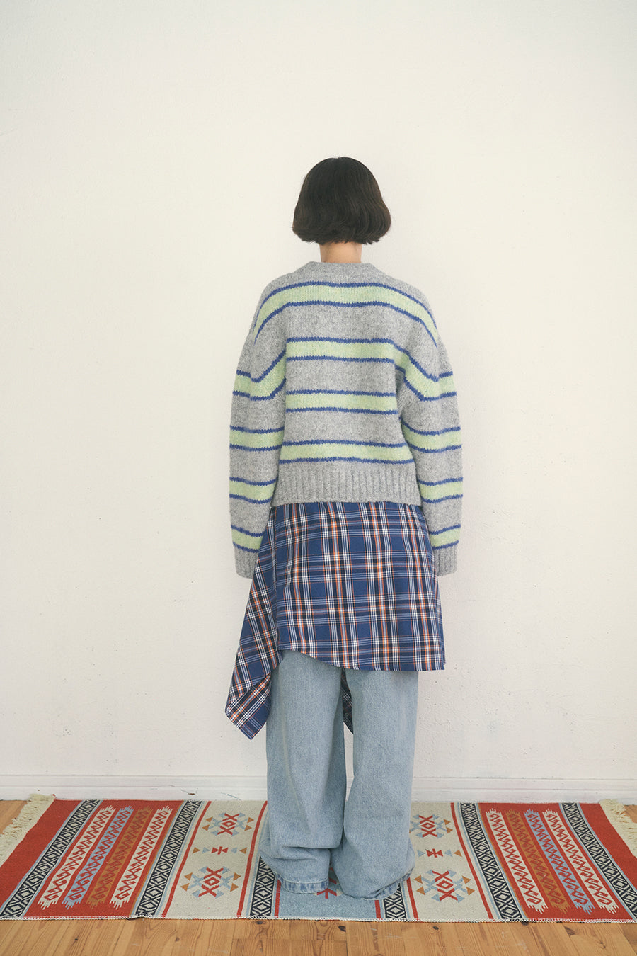 Paula Stripe Knit [Grey]