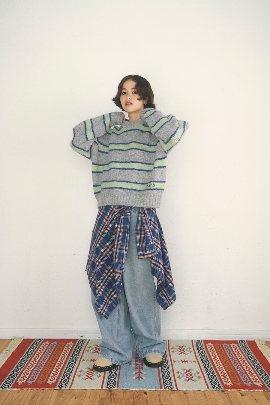 Paula Stripe Knit [Grey]