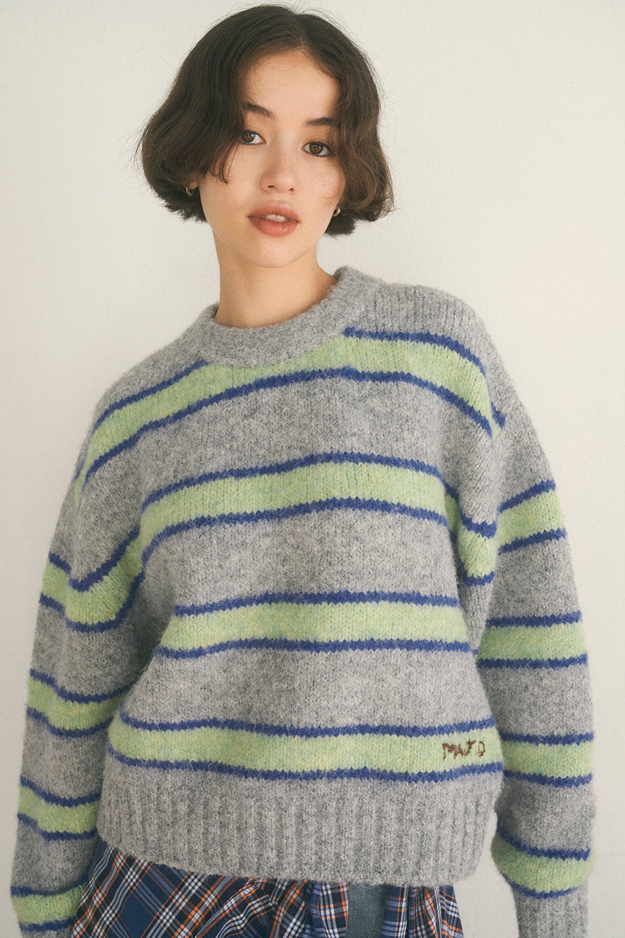 Paula Stripe Knit [Grey]