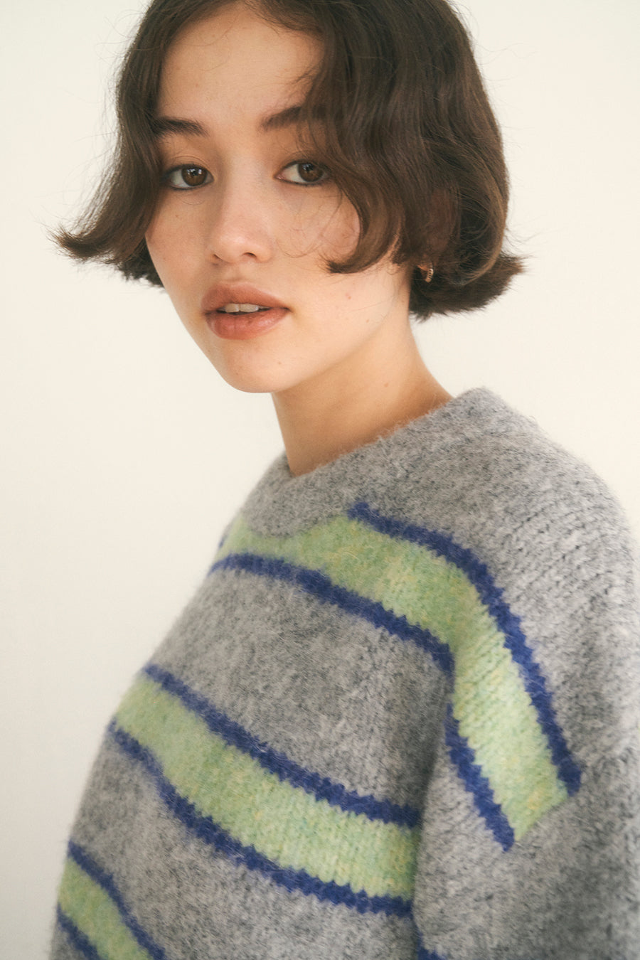 Paula Stripe Knit [Grey]