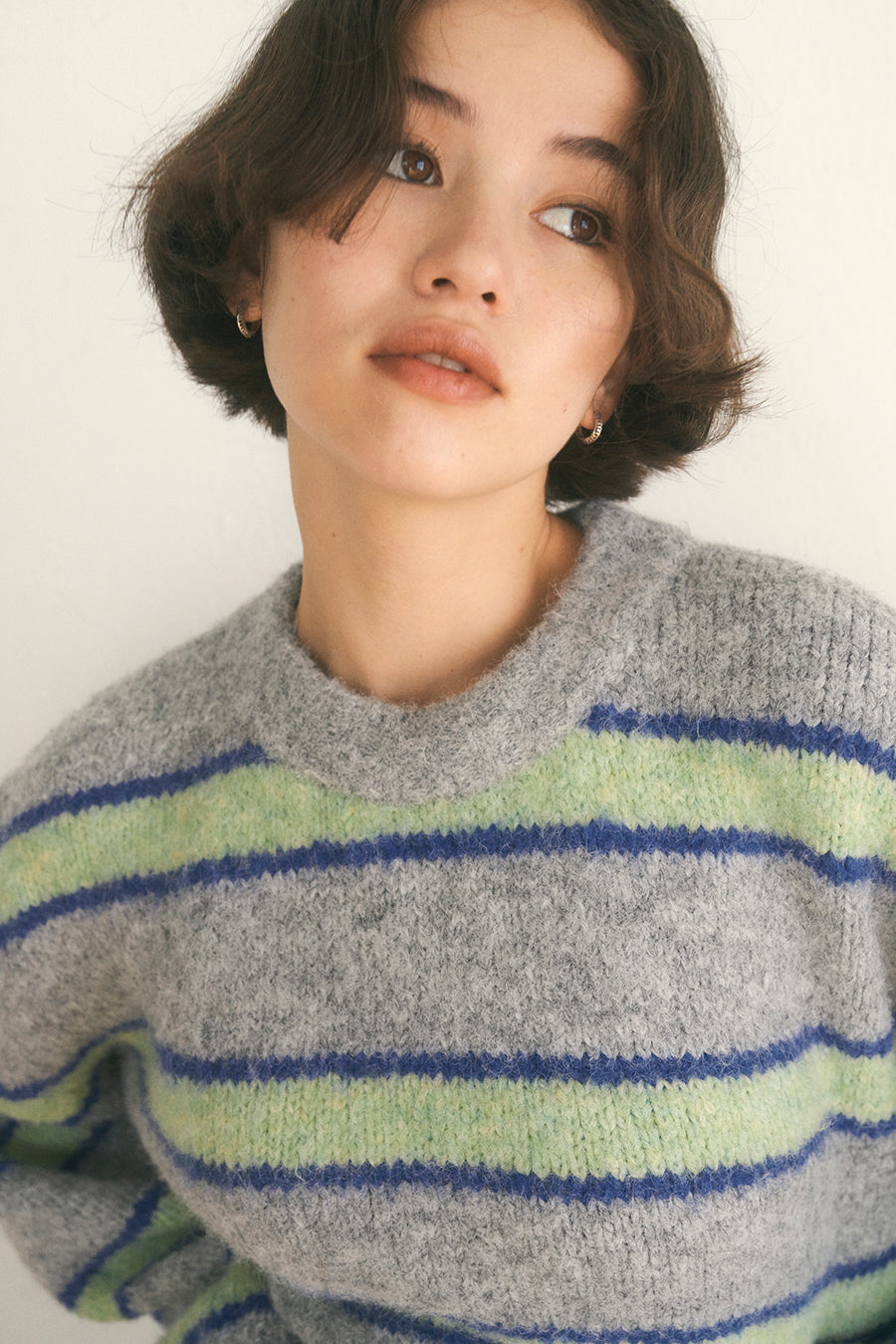 Paula Stripe Knit [Grey]