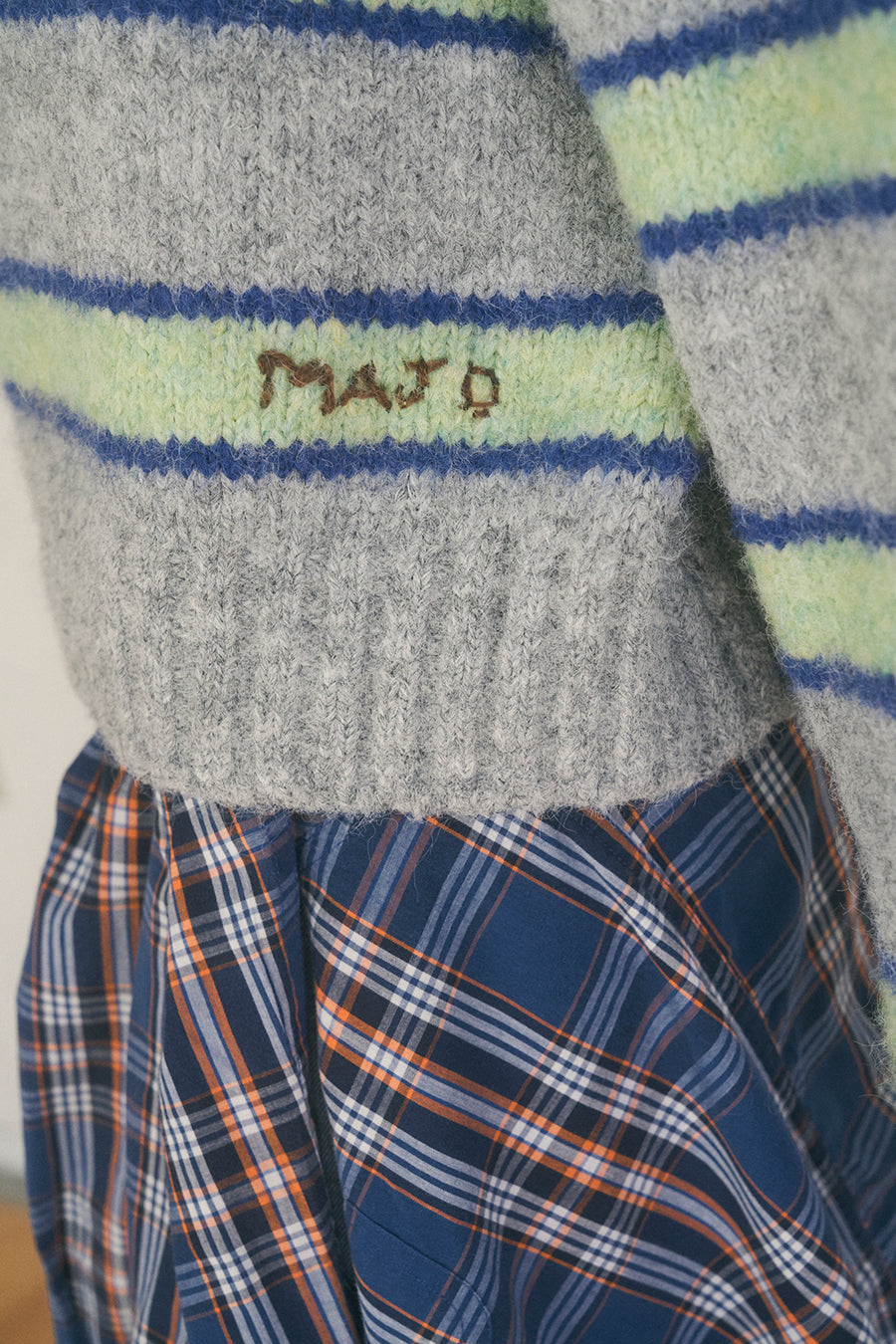 Paula Stripe Knit [Grey]