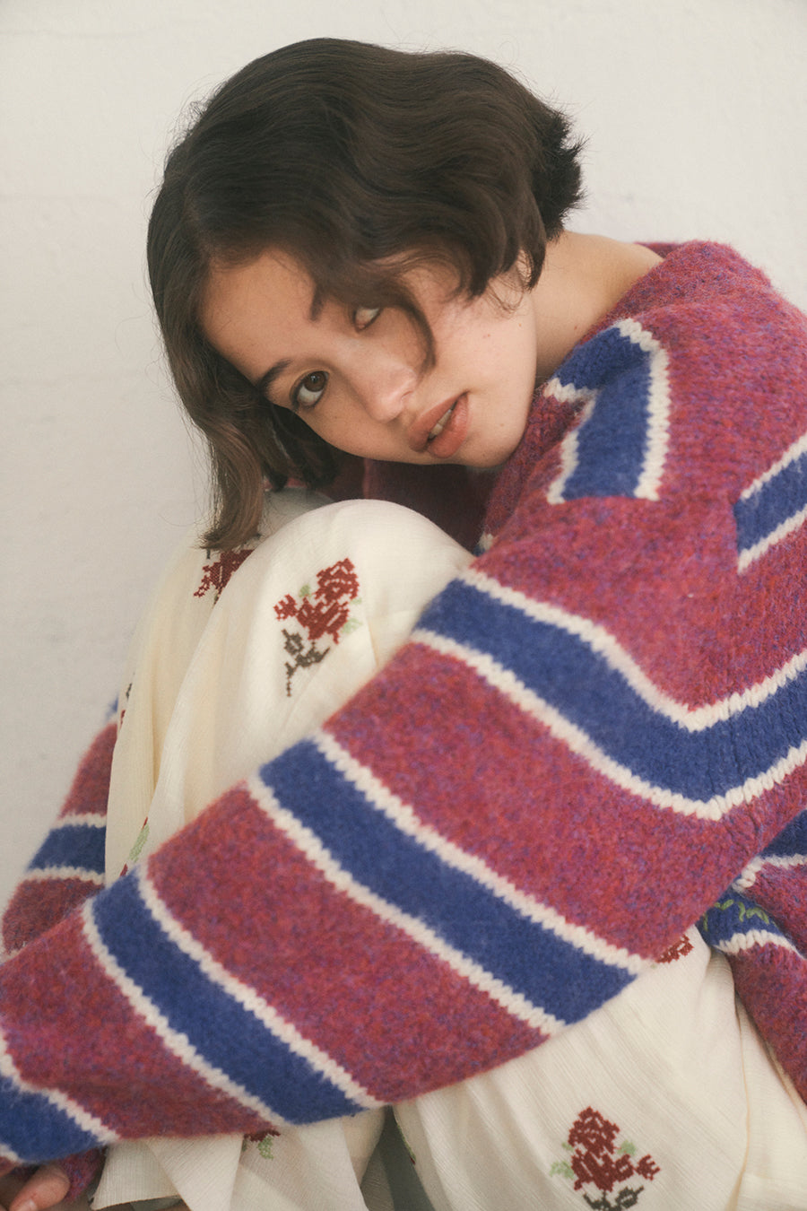 Paula Stripe Knit [Magenta Purple]