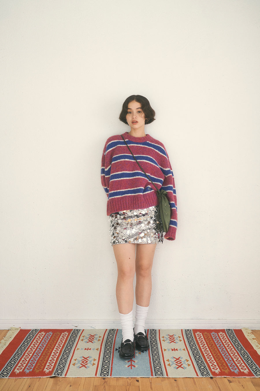Paula Stripe Knit [Magenta Purple]