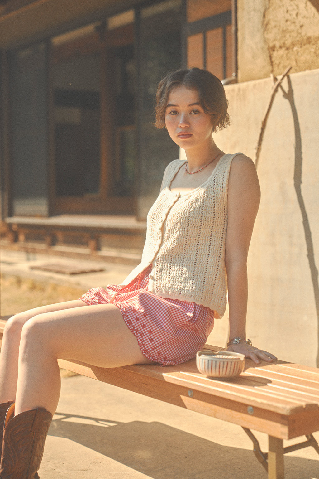 Rosy Check Shorts [Red]