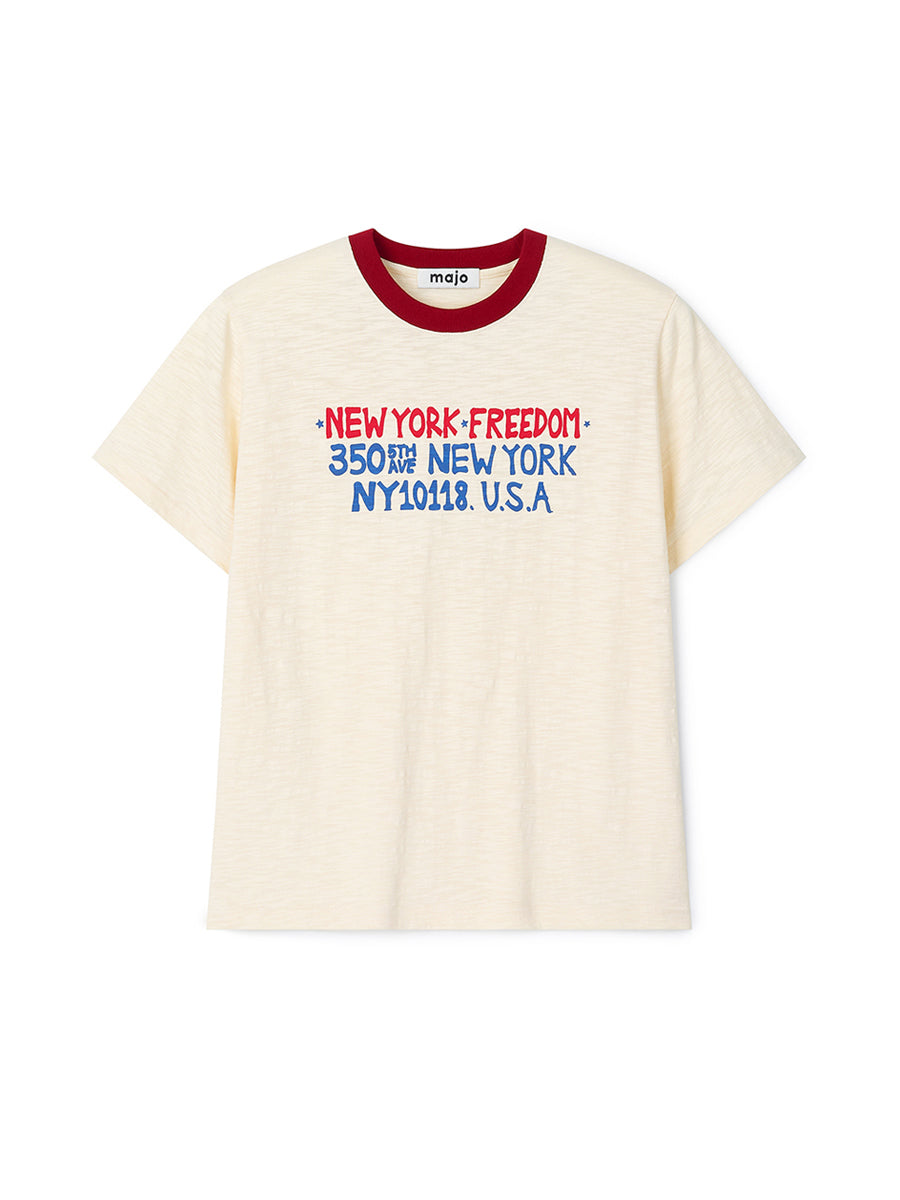 New York Freedom Slub T-shirt [Ivory]