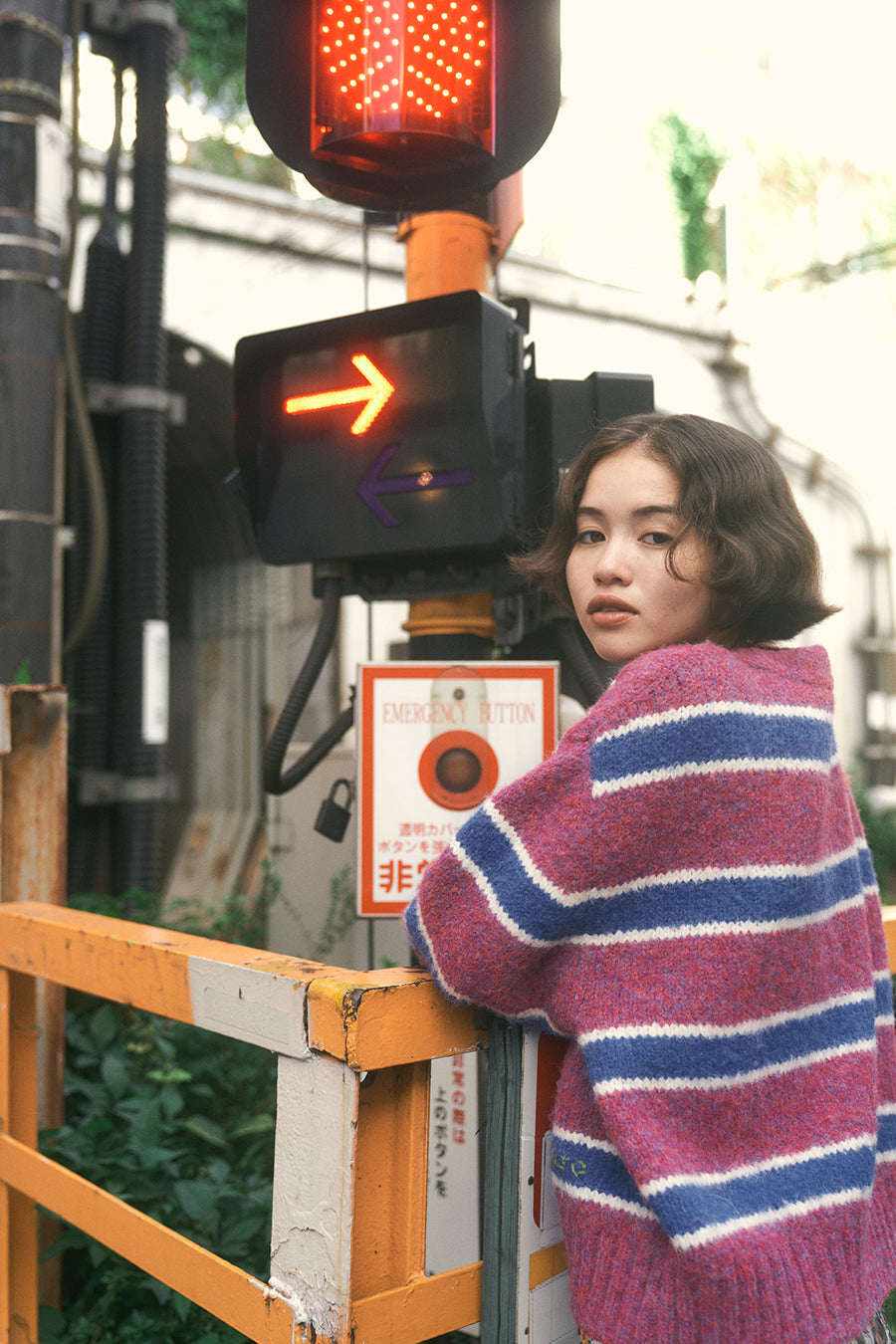Paula Stripe Knit [Magenta Purple]