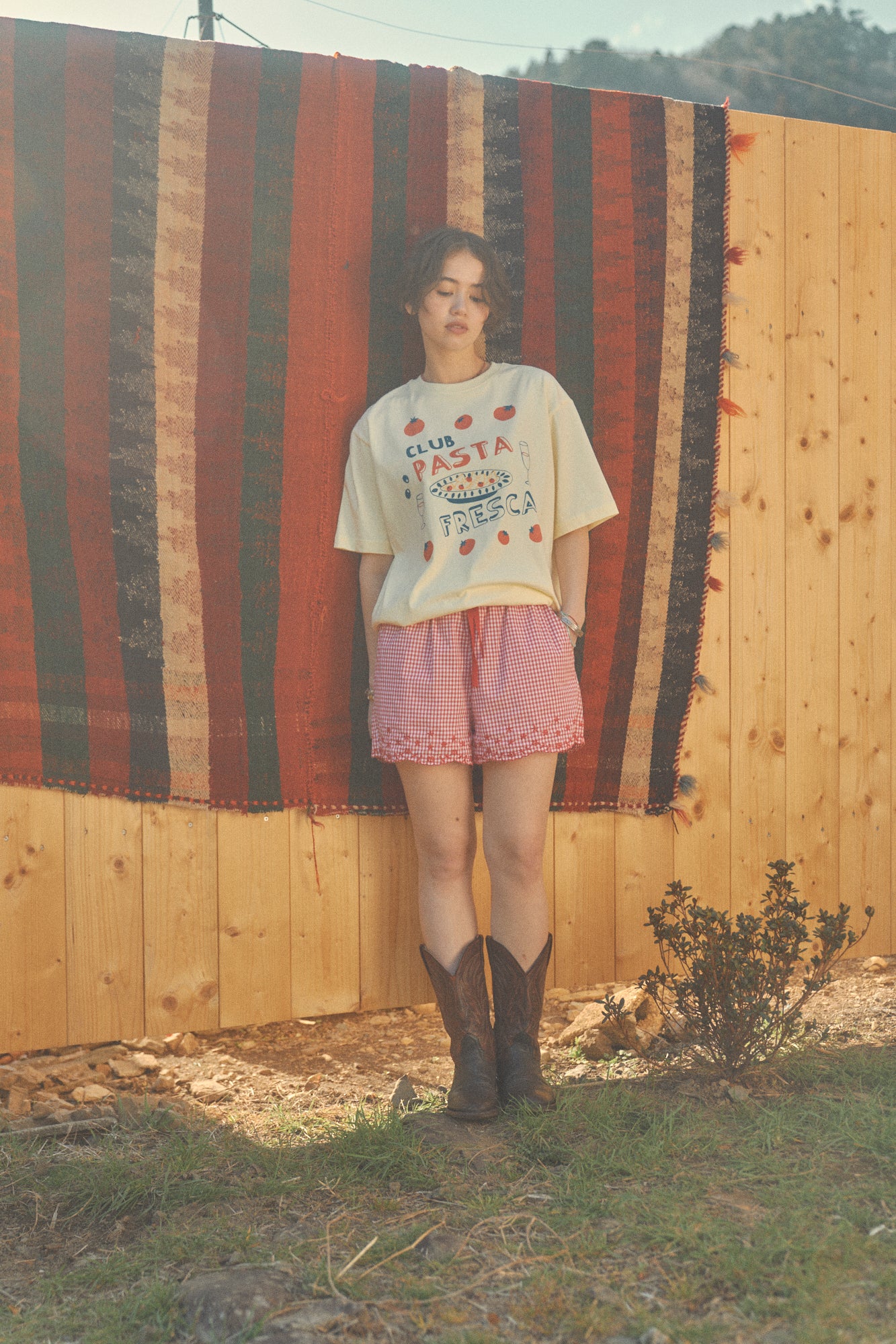 Rosy Check Shorts [Red]
