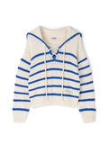 Marine Sailor Stripe Knit [White & Blue]