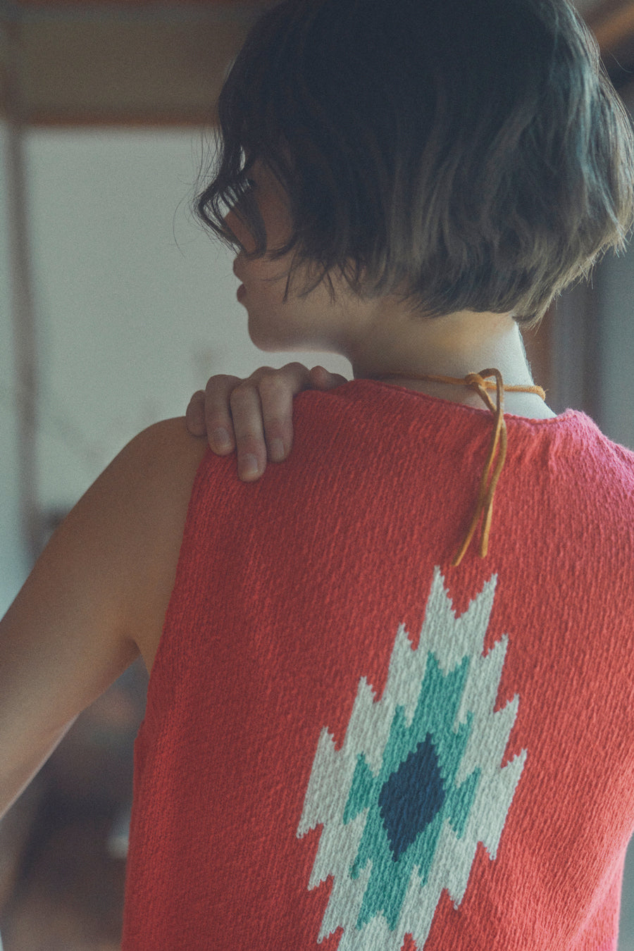 [Pre-Order: Ships Late July]Chimayo Vest [Tomato Red]