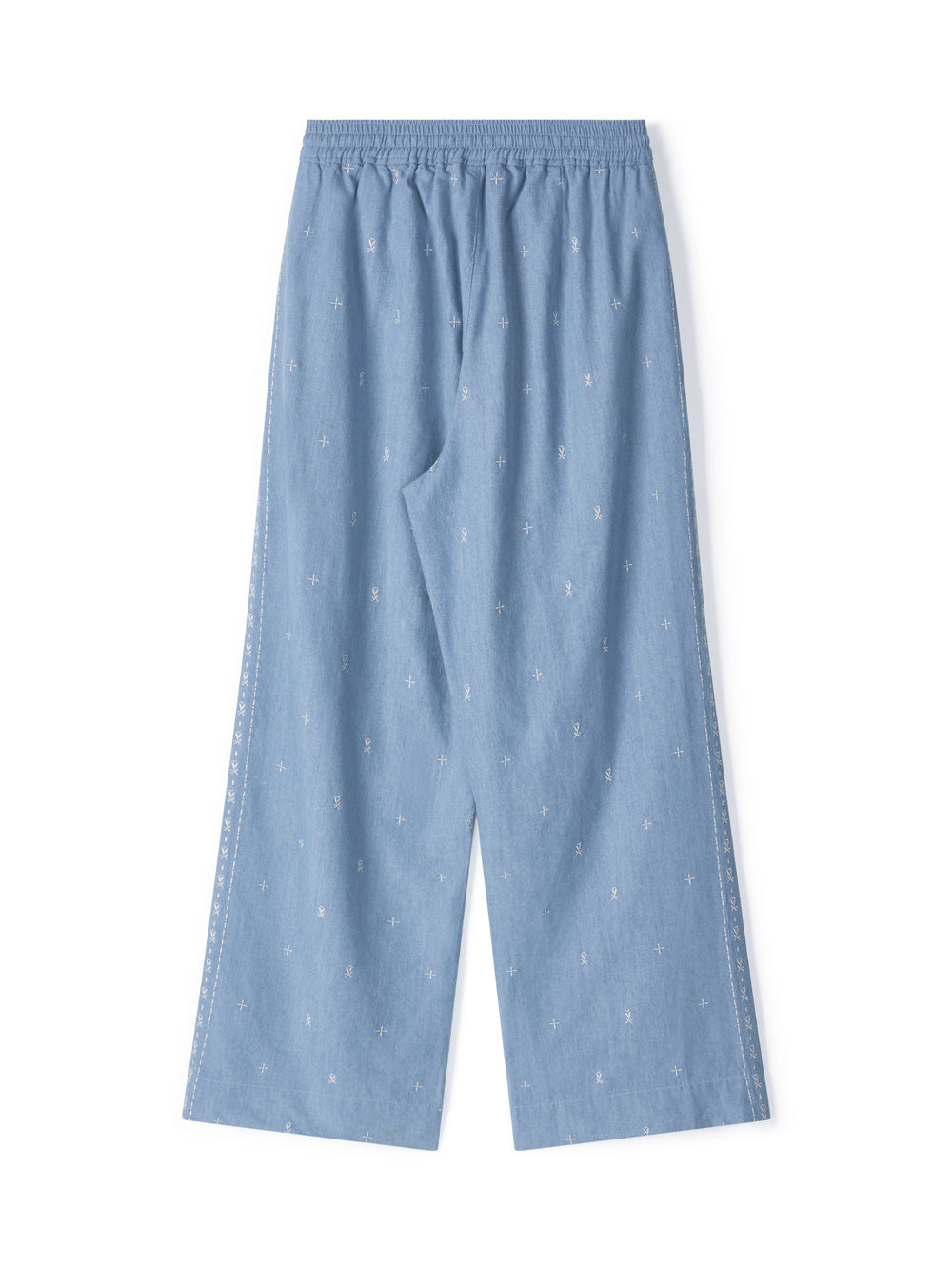 Bohemian Denim Pants [Light Blue]