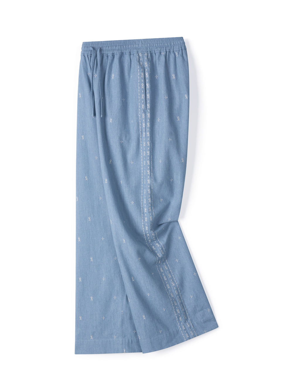 Bohemian Denim Pants [Light Blue]
