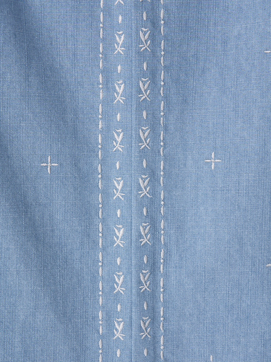 Bohemian Denim Pants [Light Blue]