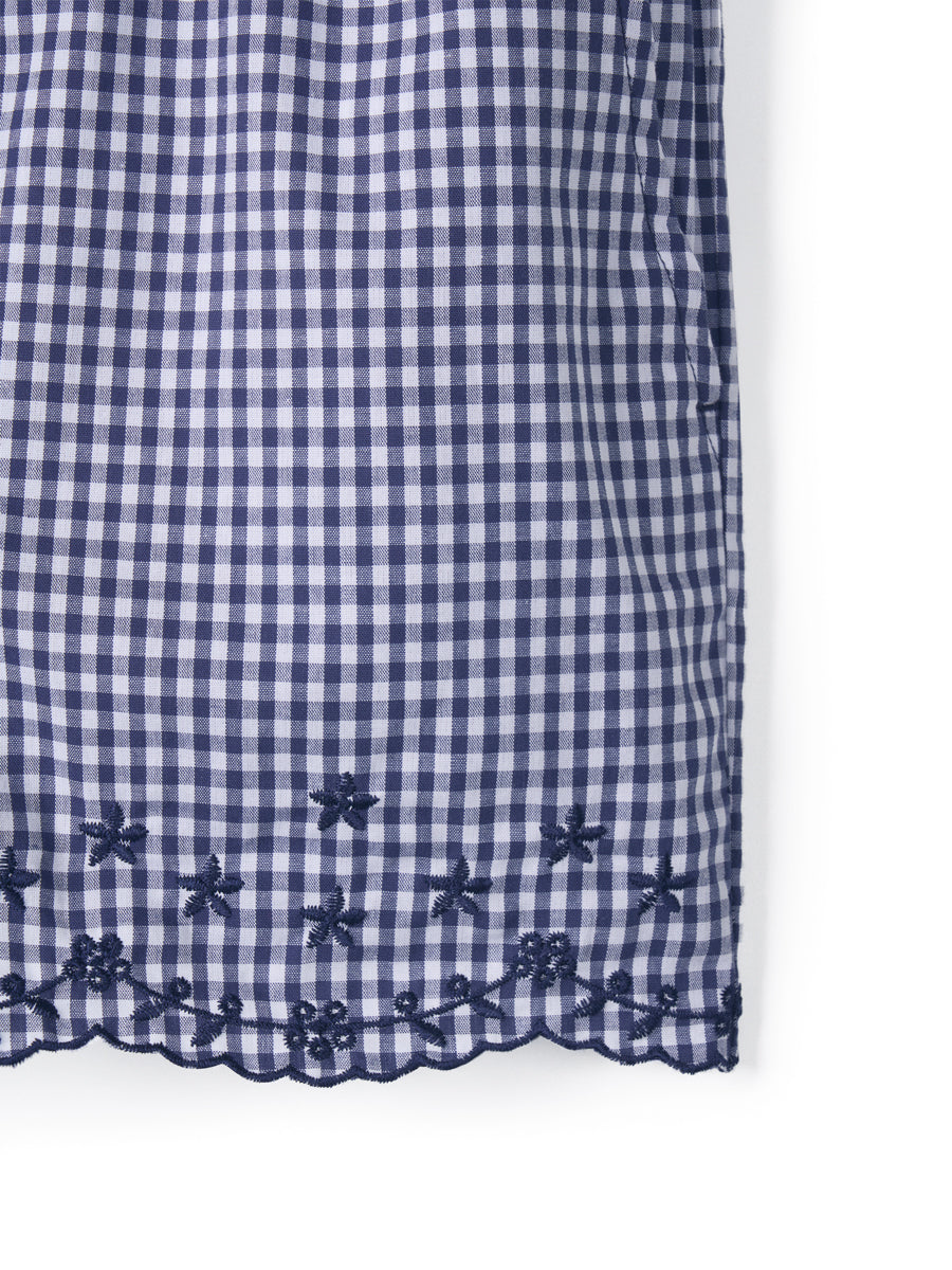 Rosy Check Shorts [Navy]