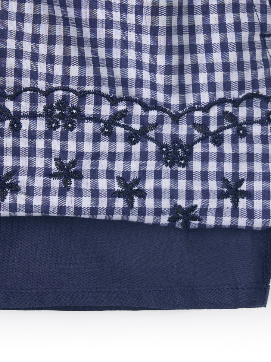 Rosy Check Shorts [Navy]