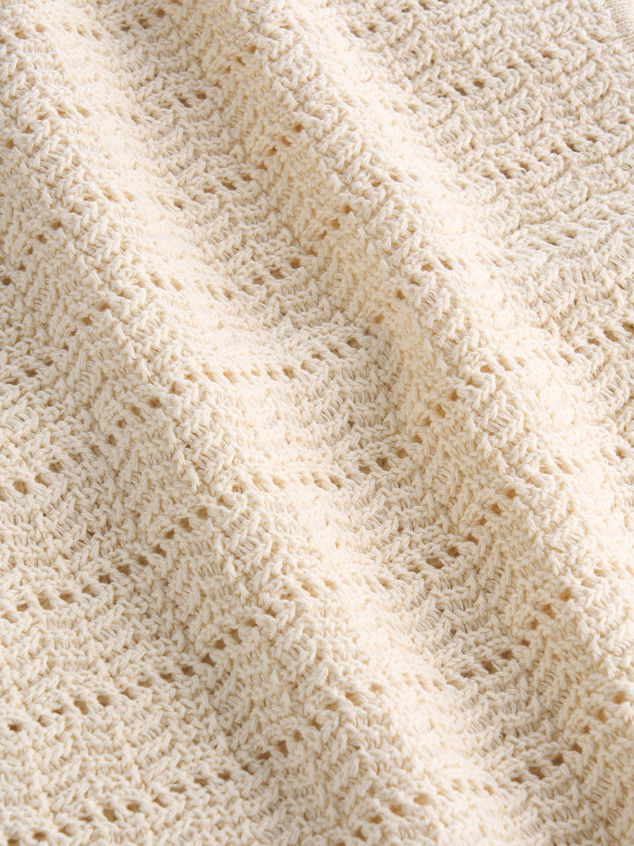 Lacy Crochet Sleeveless [Ivory]