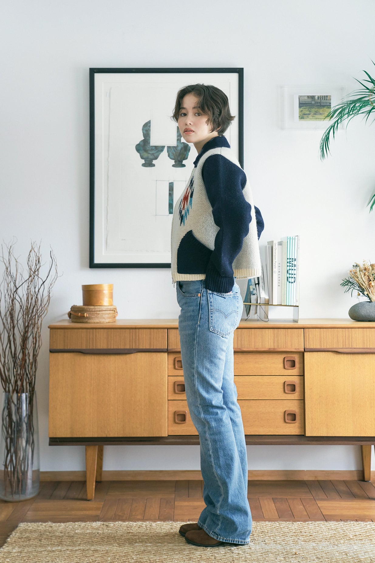 AYA Chimayo wool jacket [Navy]