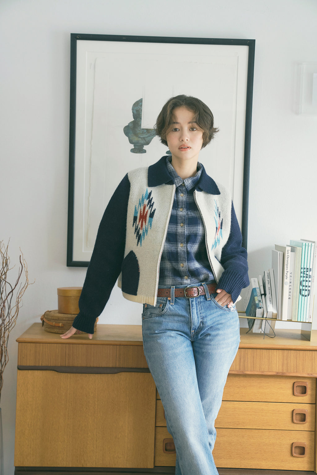 AYA Chimayo wool jacket [Navy]