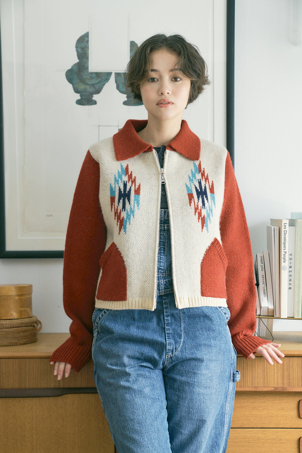 AYA Chimayo wool jacket [Burgundy]