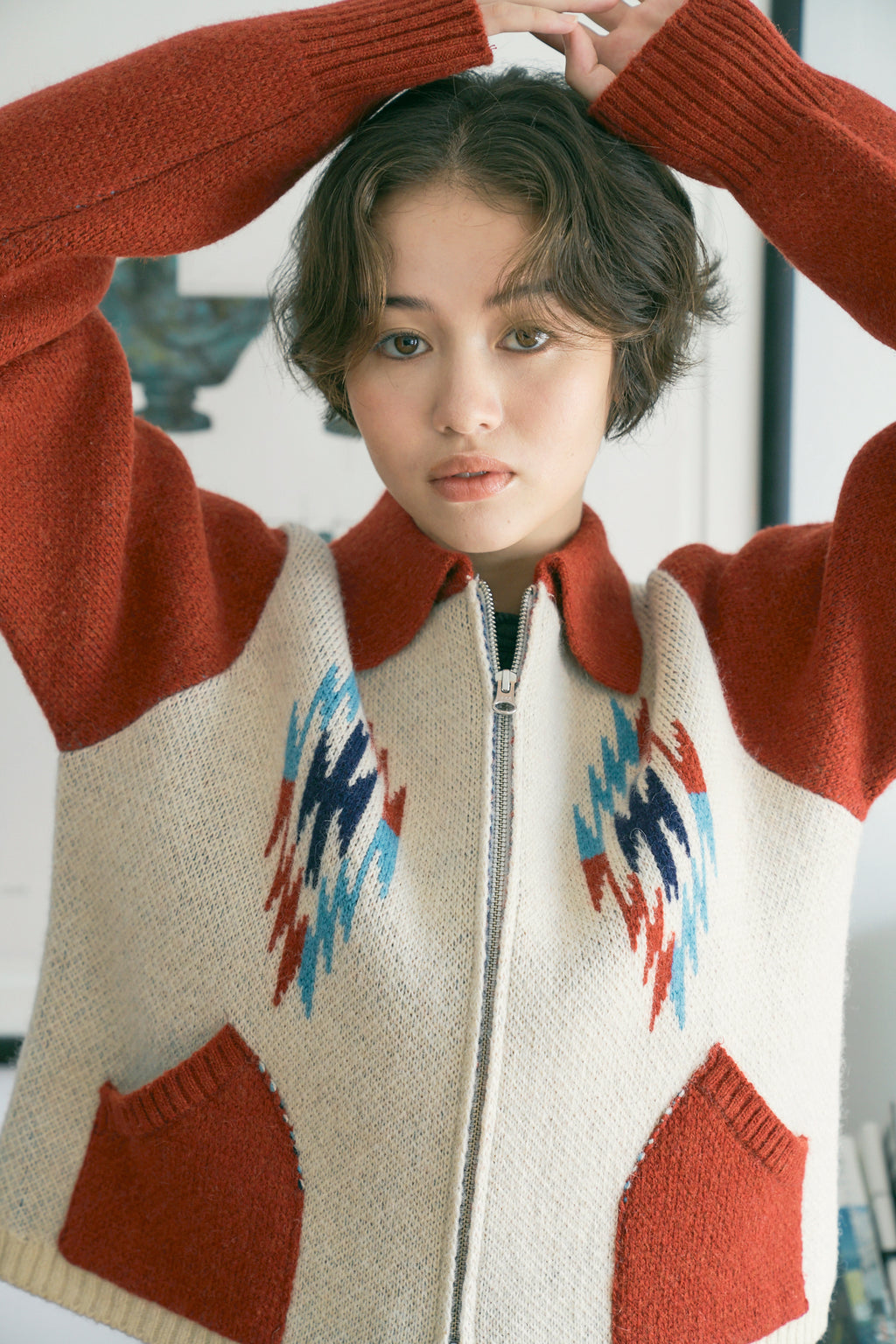 AYA Chimayo wool jacket [Burgundy]