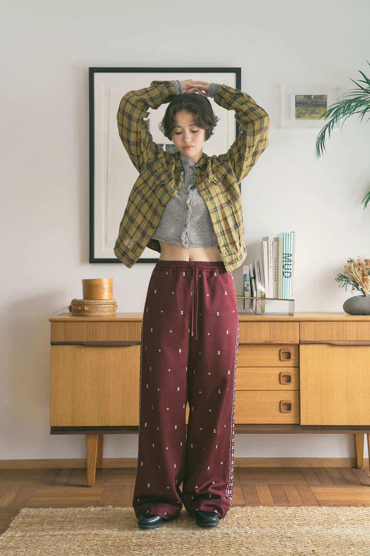 Bohemian Jersey Pants [Burgundy]
