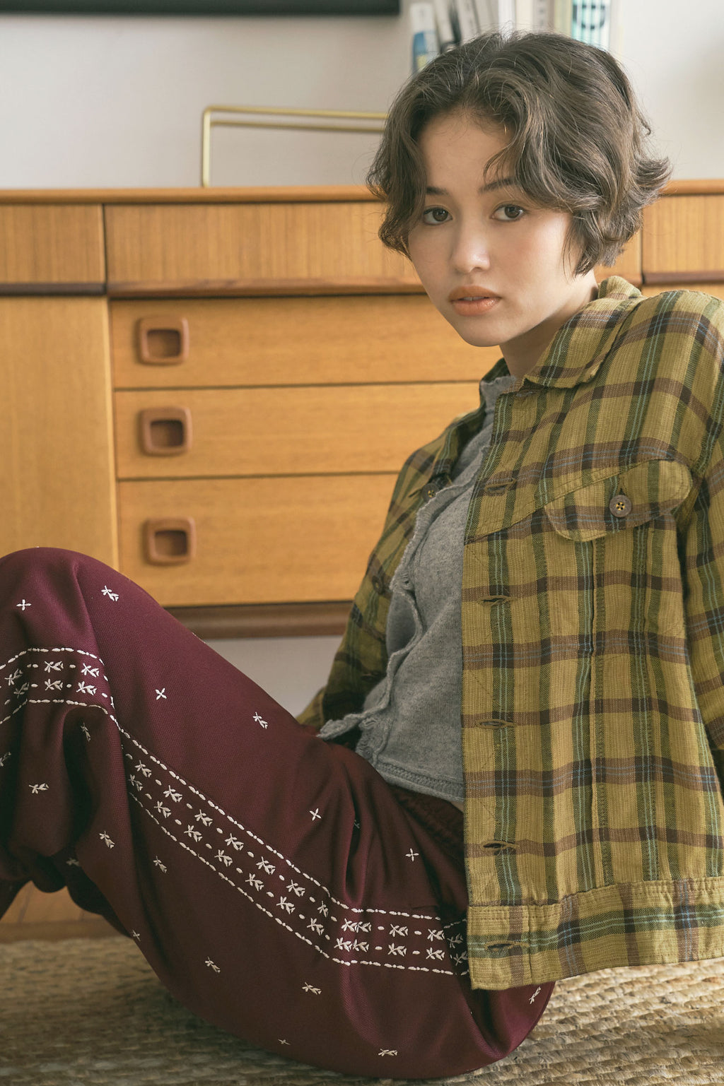 Bohemian Jersey Pants [Burgundy]