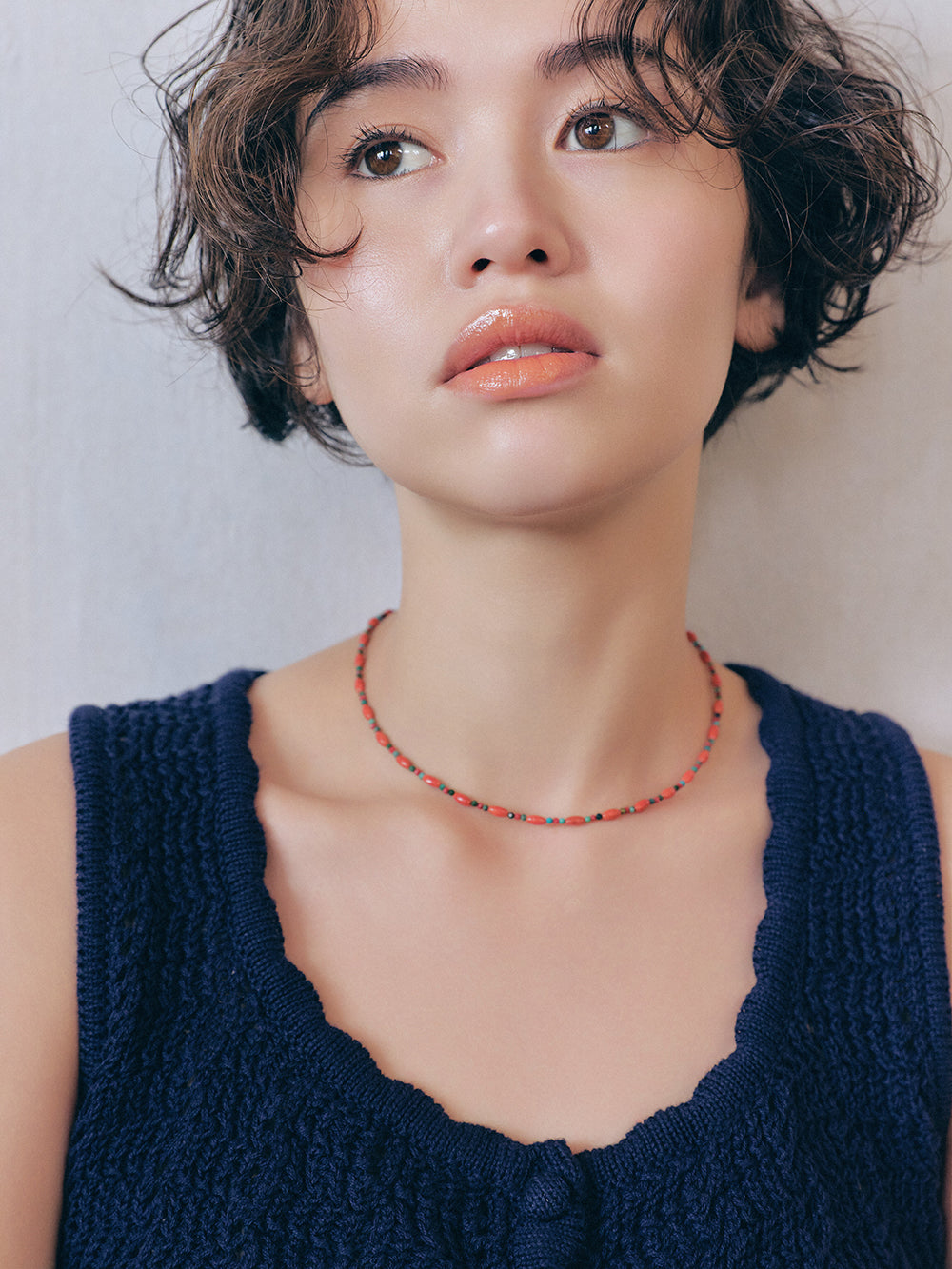 Lacy Crochet Sleeveless [Navy]