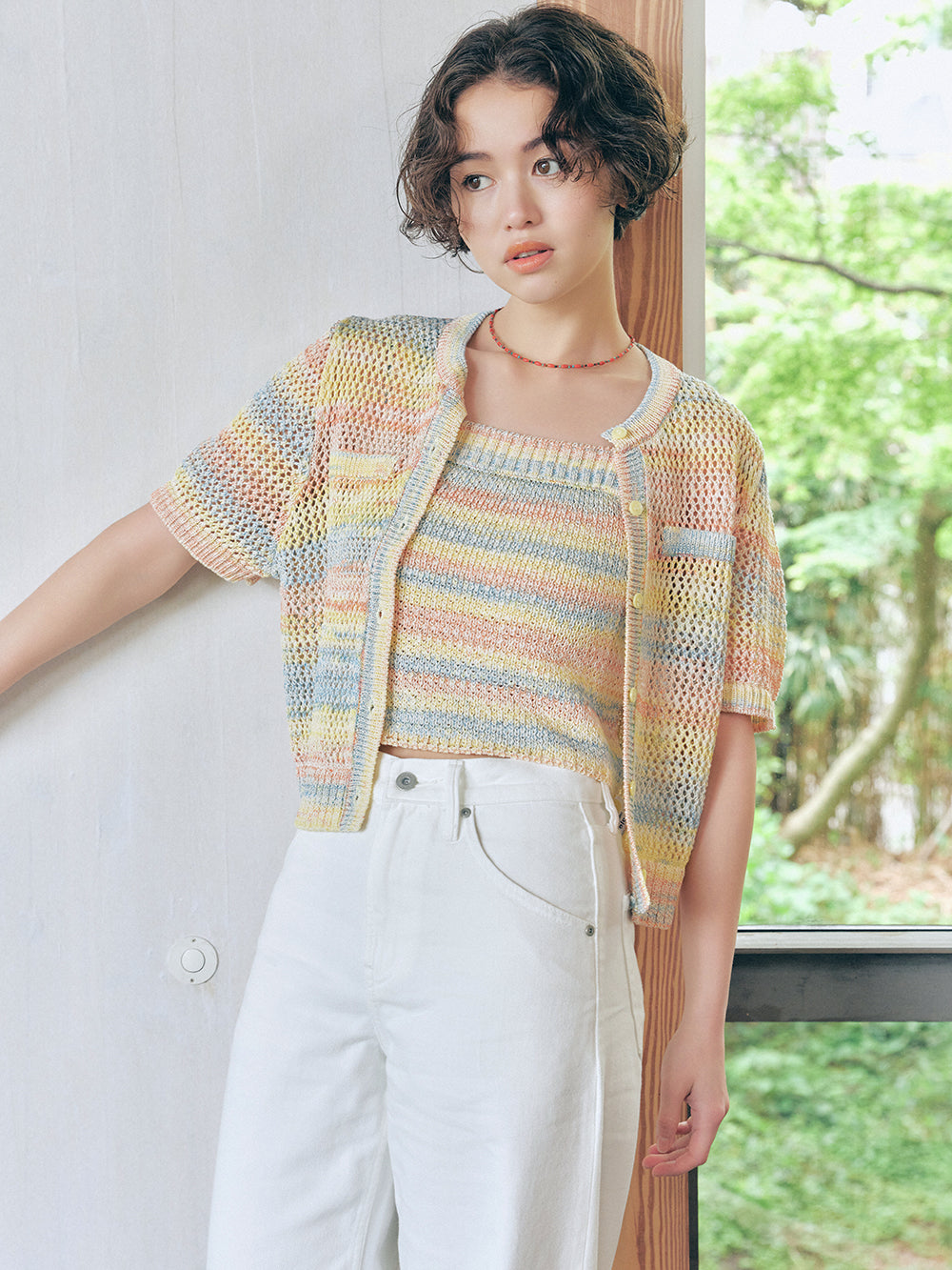 Crochet Knit Sleeveless Top