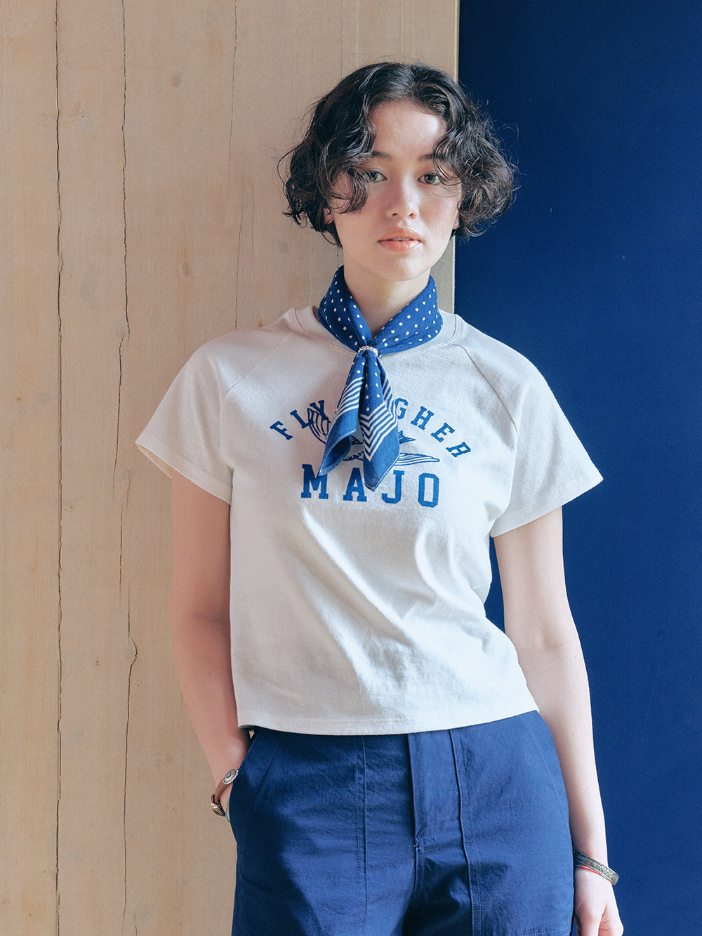 Fly Higher Bird Raglan T-shirt [Ivory]