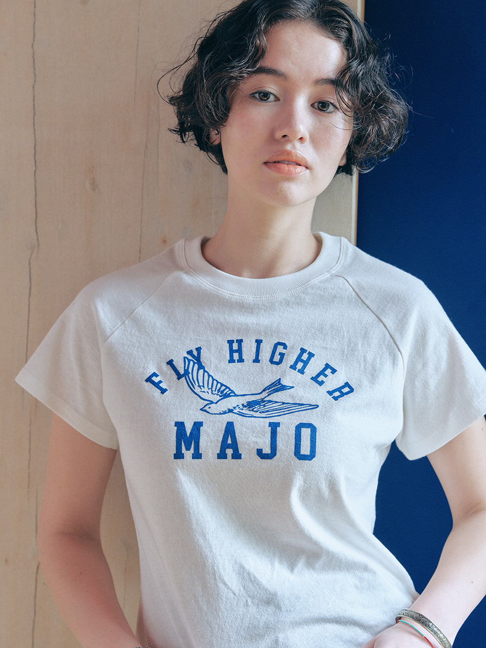 Fly Higher Bird Raglan T-shirt [Ivory]