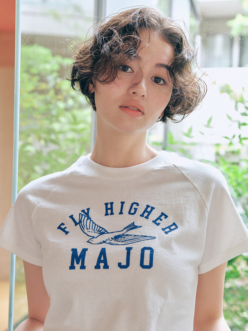 Fly Higher Bird Raglan T-shirt [Ivory]