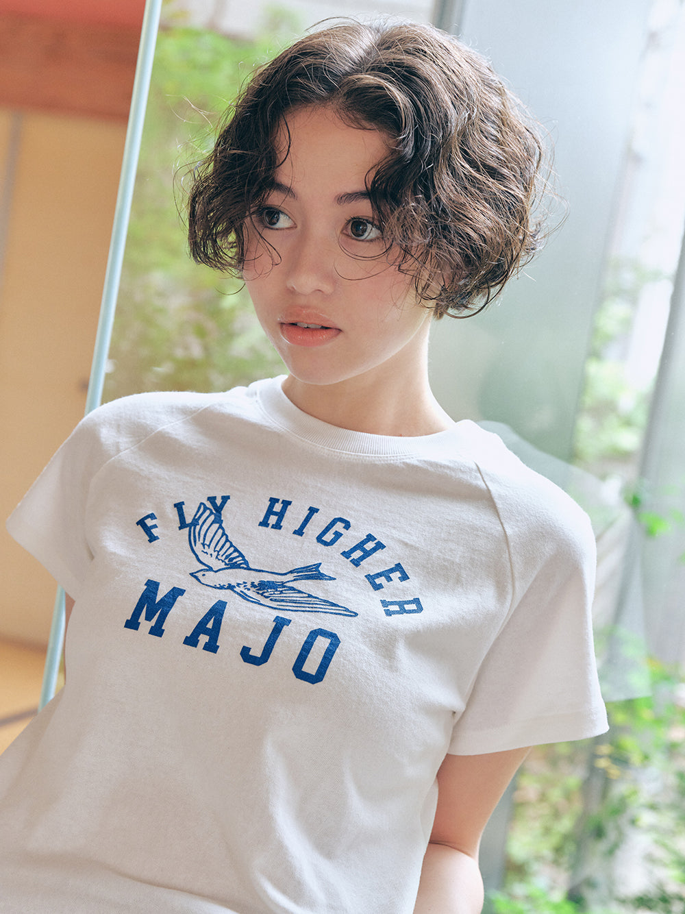 Fly Higher Bird Raglan T-shirt [Ivory]