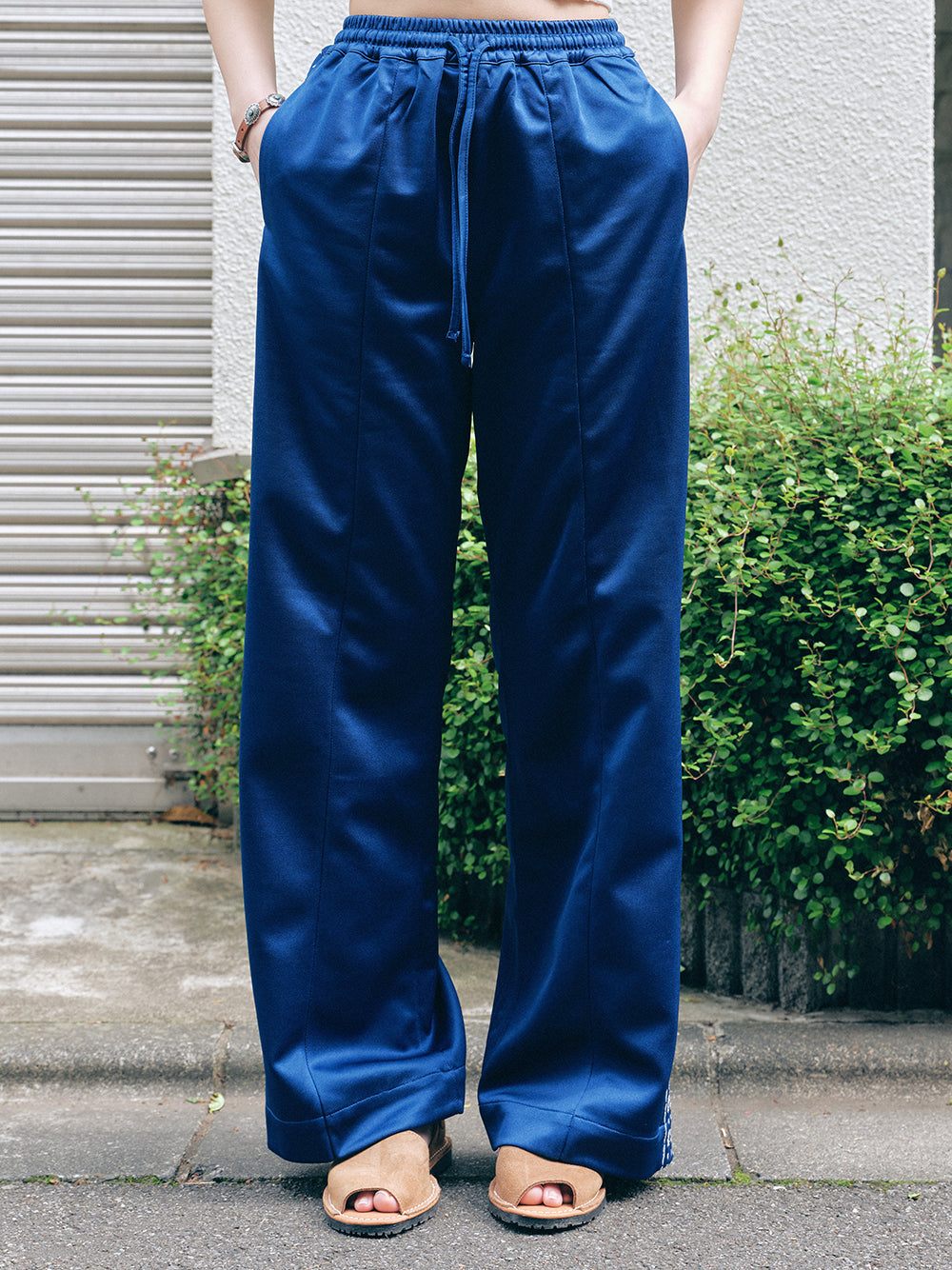Embroidered Side Line Pants [Blue]