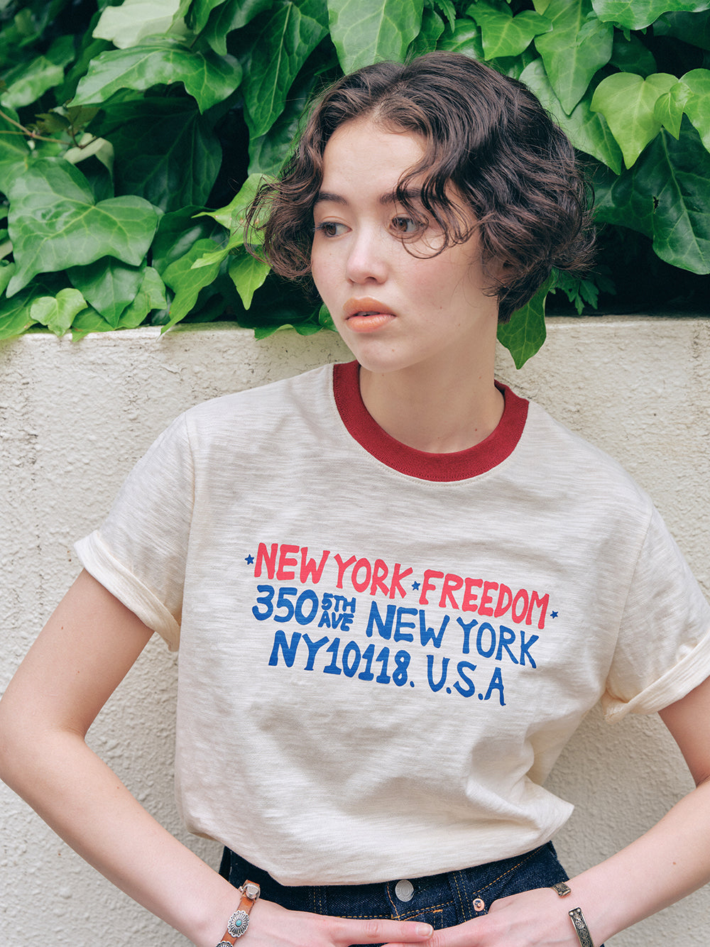 New York Freedom Slub T-shirt [Ivory]