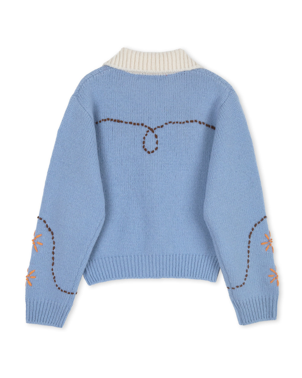 Wendy Hand Embroidery Cardigan [Vanilla Blue]
