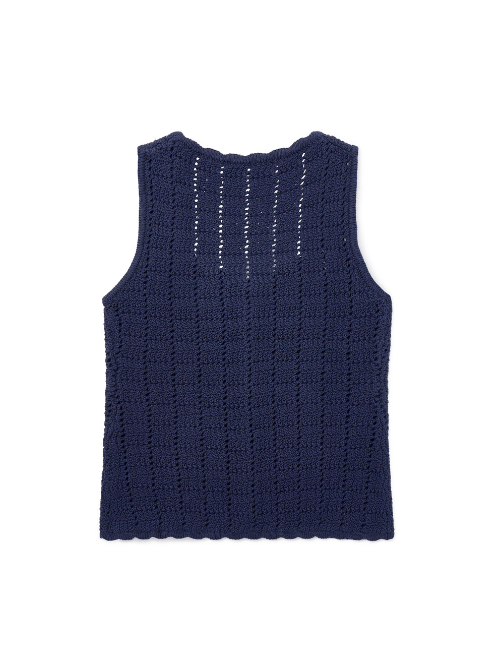 Lacy Crochet Sleeveless [Navy]