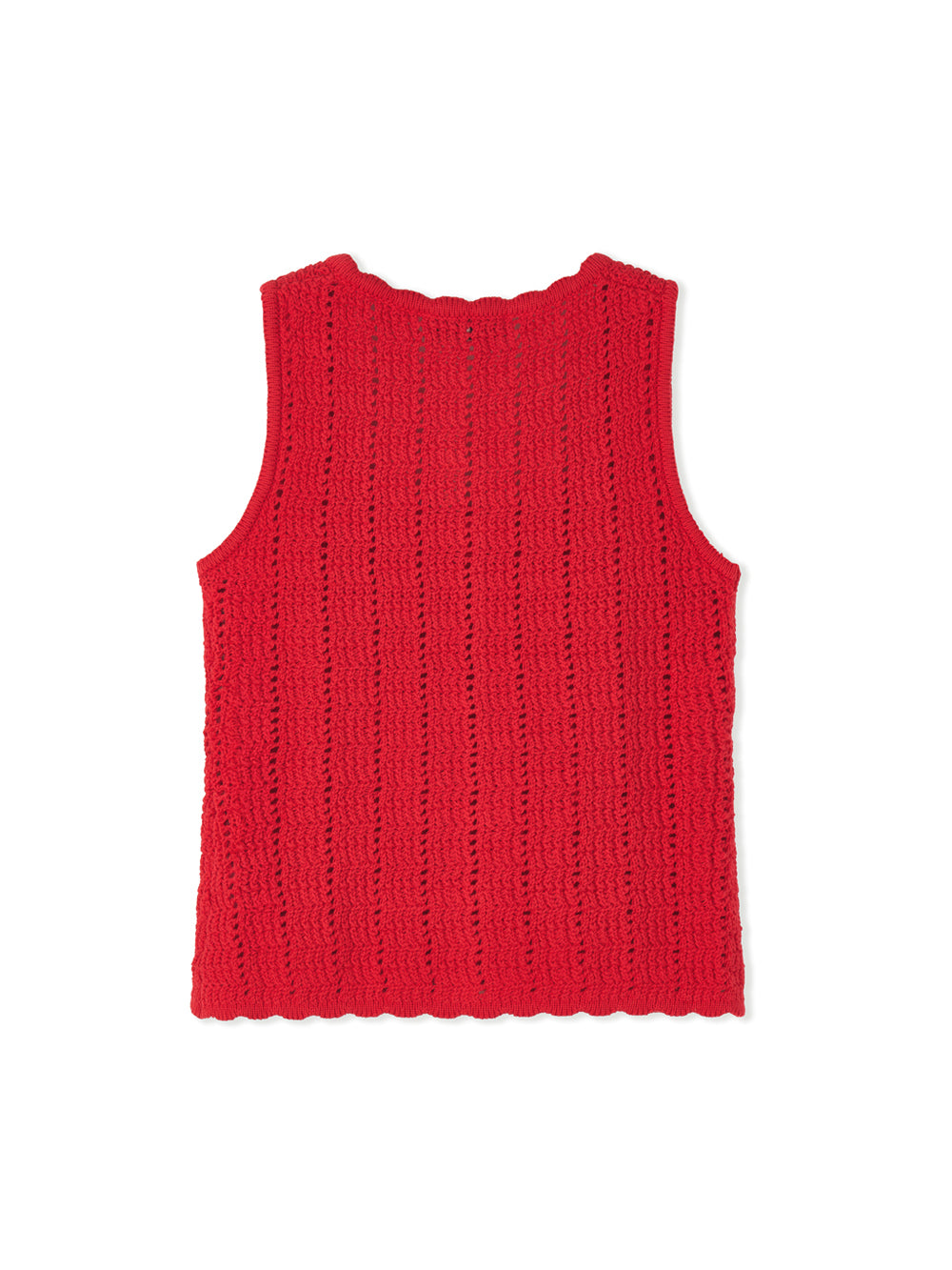 Lacy Crochet Sleeveless [Red]