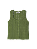 Lacy Crochet Sleeveless [Olive]
