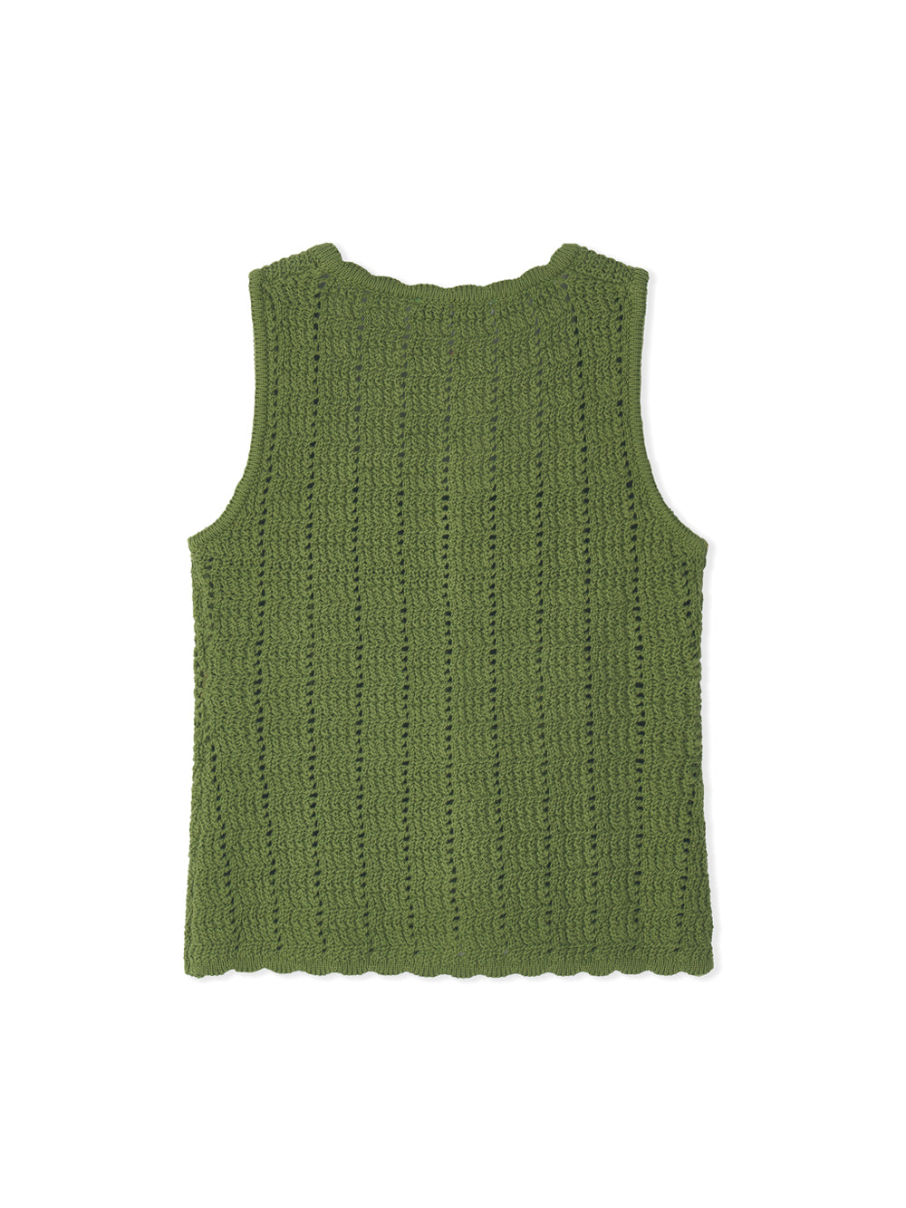 Lacy Crochet Sleeveless [Olive]