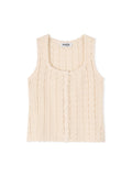 Lacy Crochet Sleeveless [Ivory]