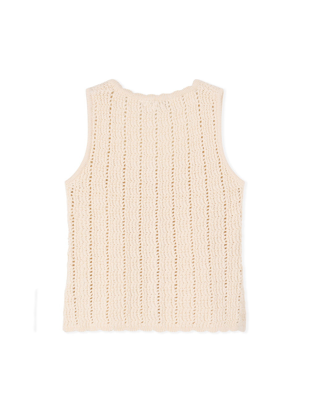 Lacy Crochet Sleeveless [Ivory]