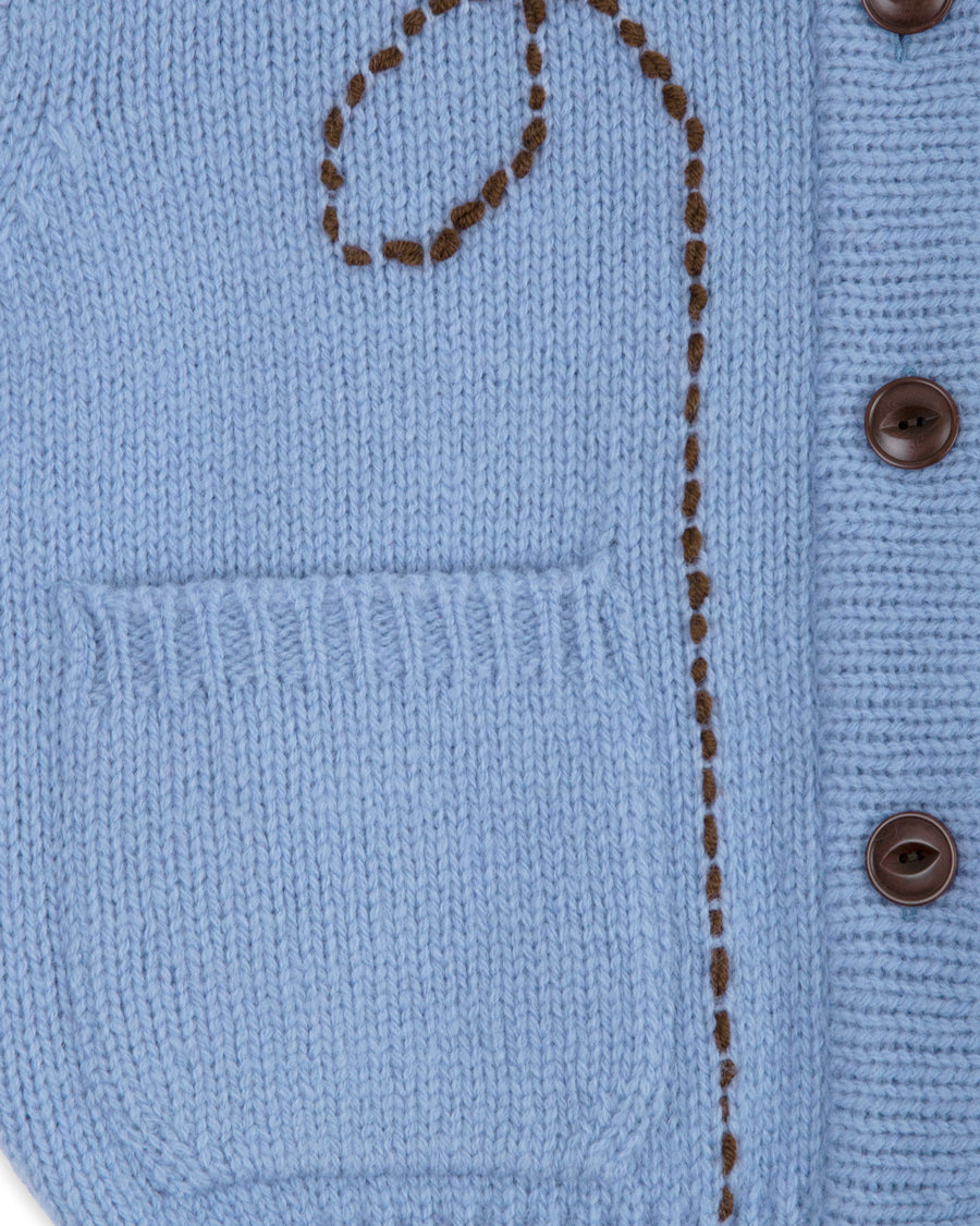 Wendy Hand Embroidery Cardigan [Vanilla Blue]