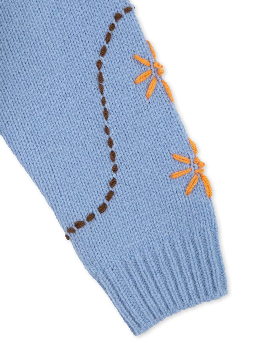 Wendy Hand Embroidery Cardigan [Vanilla Blue]