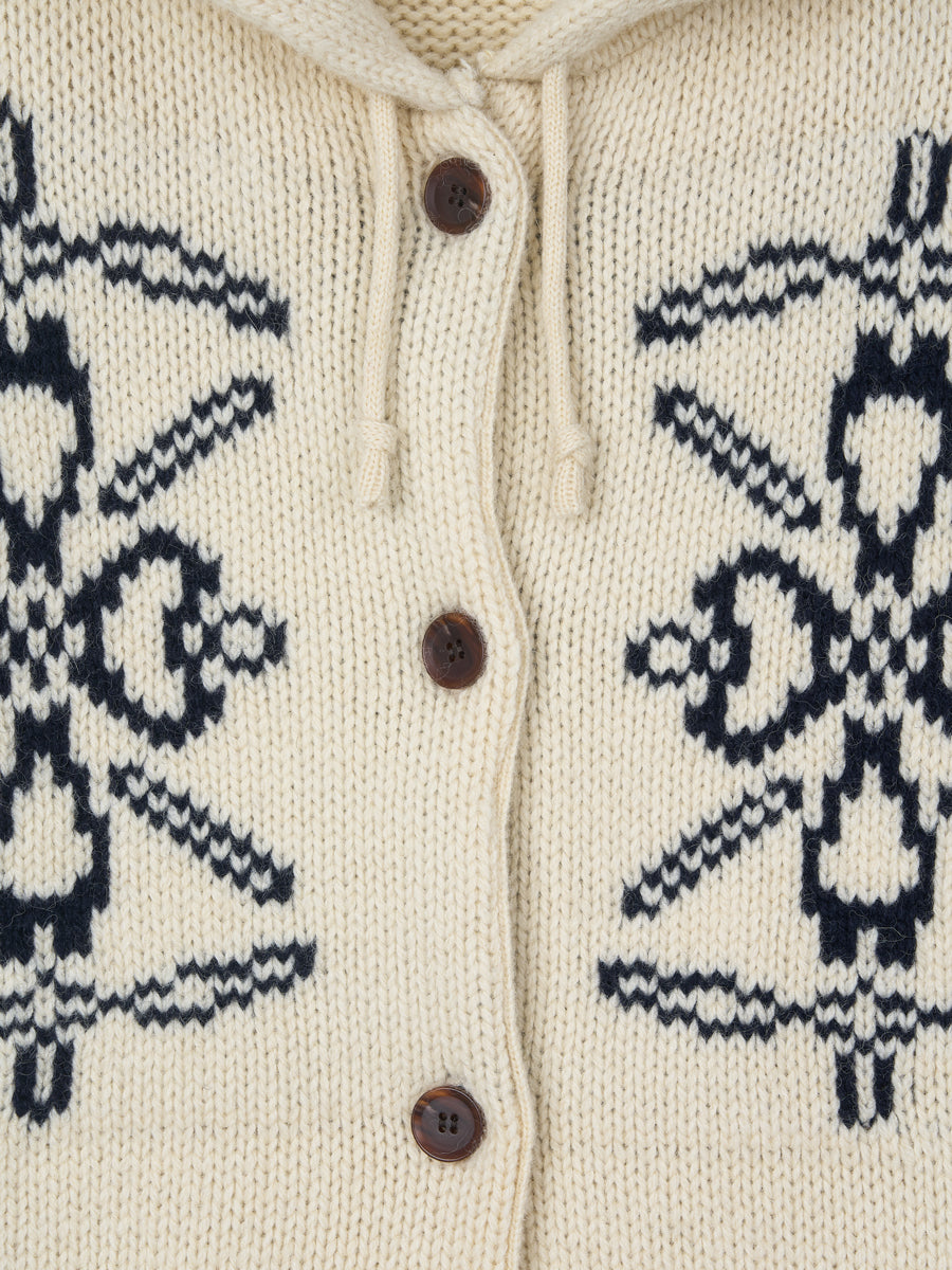 Fringe Wool Long Cardigan [Vintage Ivory]