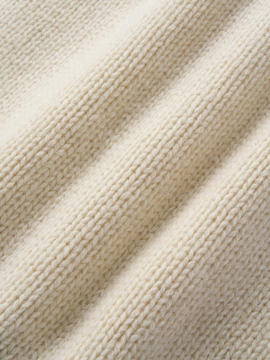 Fringe Wool Long Cardigan [Vintage Ivory]